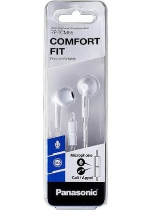 Auriculares Intrauditivos Panasonic RP - TCM55/ con Micrófono/ Jack 3.5/ Blancos - Tiensol