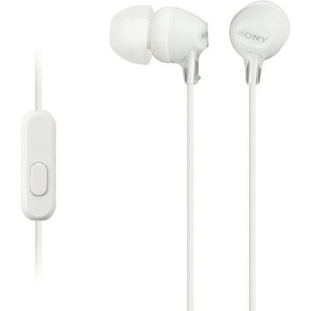 Auriculares Intrauditivos Sony MDR - EX15AP/ con Micrófono/ Jack 3.5/ Blancos - Tiensol