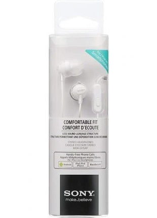 Auriculares Intrauditivos Sony MDR - EX15AP/ con Micrófono/ Jack 3.5/ Blancos - Tiensol