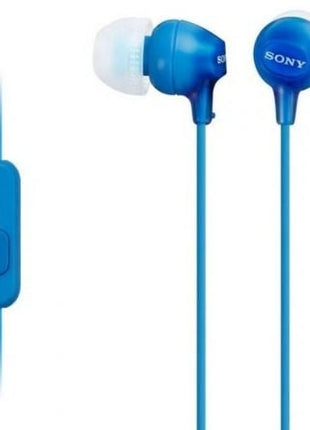 Auriculares Intrauditivos Sony MDR - EX15APLI/ con Micrófono/ Jack 3.5/ Azules - Tiensol