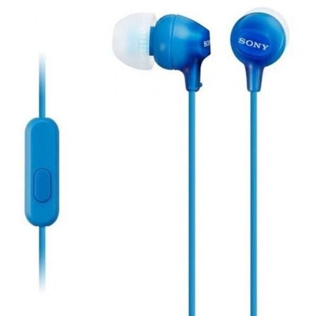 Auriculares Intrauditivos Sony MDR - EX15APLI/ con Micrófono/ Jack 3.5/ Azules - Tiensol