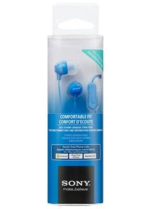 Auriculares Intrauditivos Sony MDR - EX15APLI/ con Micrófono/ Jack 3.5/ Azules - Tiensol