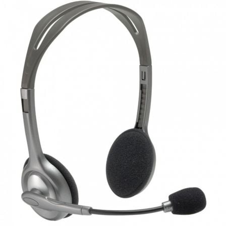 Auriculares Logitech H110/ con Micrófono/ Jack 3.5/ Plateados - Tiensol