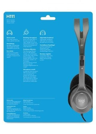 Auriculares Logitech H111/ con Micrófono/ Jack 3.5/ Negros - Tiensol