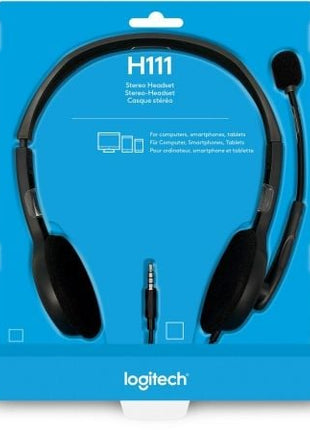 Auriculares Logitech H111/ con Micrófono/ Jack 3.5/ Negros - Tiensol