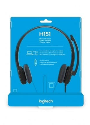 Auriculares Logitech H151/ con Micrófono/ Jack 3.5/ Negros - Tiensol