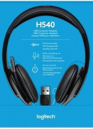 Auriculares Logitech H540/ con Micrófono/ USB/ Negros - Tiensol