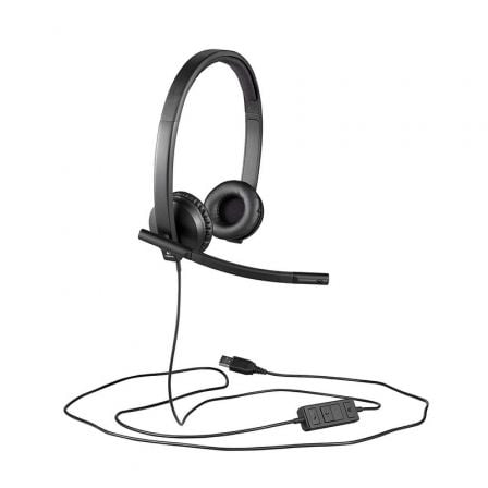 Auriculares Logitech H570E/ con Micrófono/ USB/ Negros - Tiensol