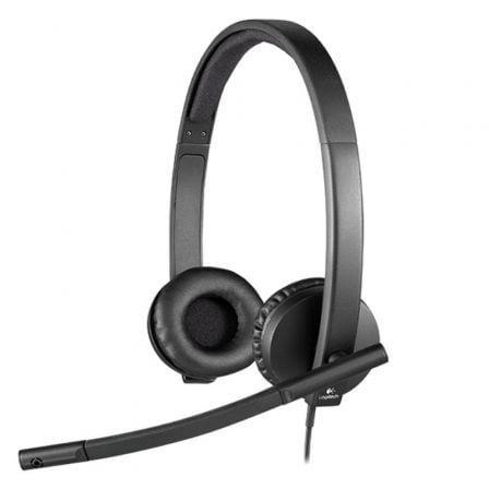 Auriculares Logitech H570E/ con Micrófono/ USB/ Negros - Tiensol