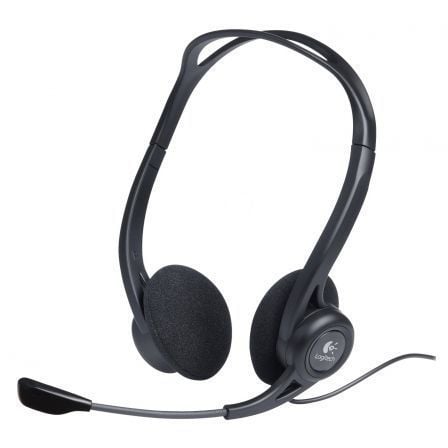 Auriculares Logitech Headset PC 960/ con Micrófono/ USB/ Negros - Tiensol