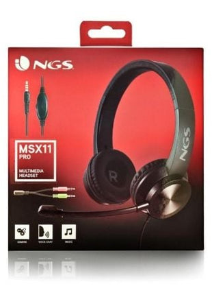 Auriculares NGS MSX 11 Pro/ con Micrófono/ Jack 3.5/ Negros - Tiensol