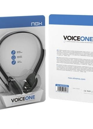 Auriculares Nox Voice One/ con Micrófono/ Jack 3.5/ Negros - Tiensol