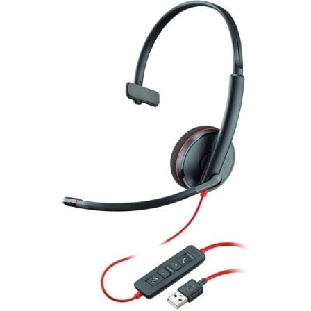 Auriculares Plantronics Blackwire C3210/ con Micrófono/ USB/ Negros - Tiensol