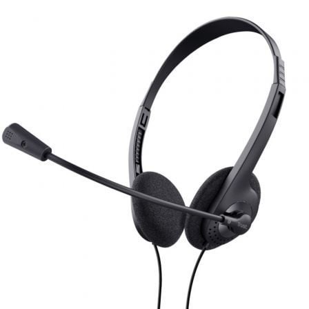 Auriculares Trust Chat Headset 24659/ con Micrófono/ Jack 3.5/ Negros - Tiensol