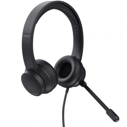 Auriculares Trust HS - 201 USB/ con Micrófono/ USB/ Negros - Tiensol