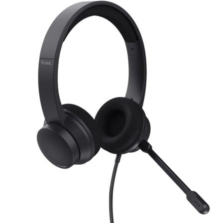 Auriculares Trust HS - 260/ con Micrófono/ USB/ Negros - Tiensol