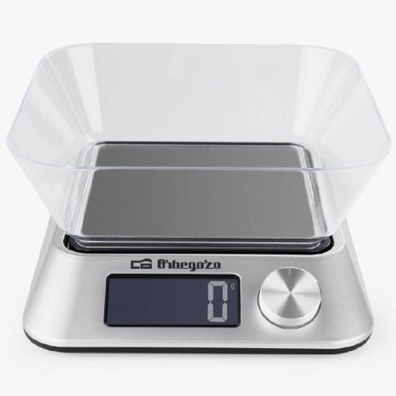 Báscula de Cocina Electrónica Orbegozo PC 1030/ hasta 5kg/ Plata - Tiensol