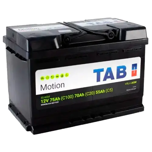 Batería AGM 12V TAB Motion 55AGM | 75Ah Ciclo Profundo - Batería AGM