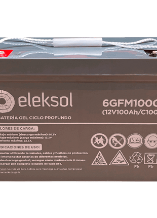 Batería Gel Eleksol 6GFM100G 12V 100Ah - Tiensol