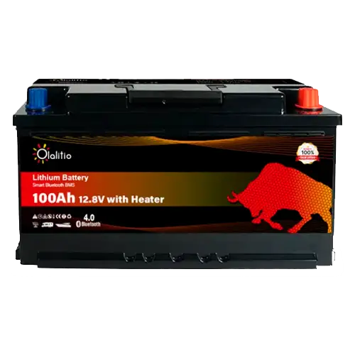 Batería Litio 12V 100Ah Olalitio OLA-12-100-SH Bajo Asiento Calefacción Bluetooth - Baterías de Lítio