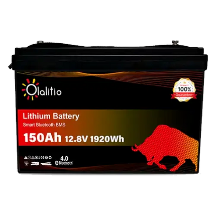 Batería Litio 12V 150Ah Olalitio OLA-12-150-P Bluetooth - Baterías de Lítio