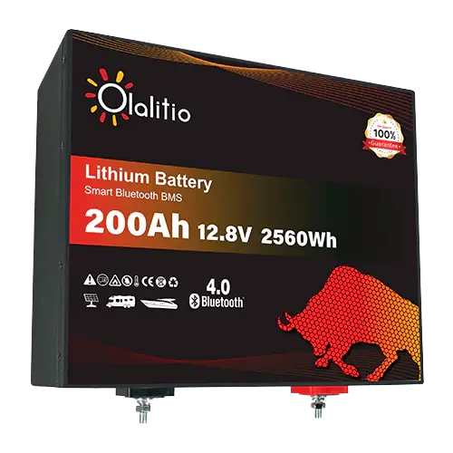 Batería Litio 12V 200Ah Olalitio OLA-12-200-M Bajo Asiento Bluetooth - Baterías de Lítio