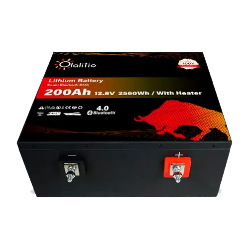 Batería Litio 12V 200Ah Olalitio OLA-12-200-MH Bajo Asiento Calefacción Bluetooth - Baterías de Lítio