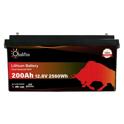 Batería Litio 12V 200Ah Olalitio OLA-12-200-P Bluetooth - Baterías de Lítio