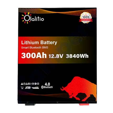 Batería Litio 12V 300Ah Olalitio OLA-12-300-M Bajo Asiento Bluetooth - Baterías de Lítio