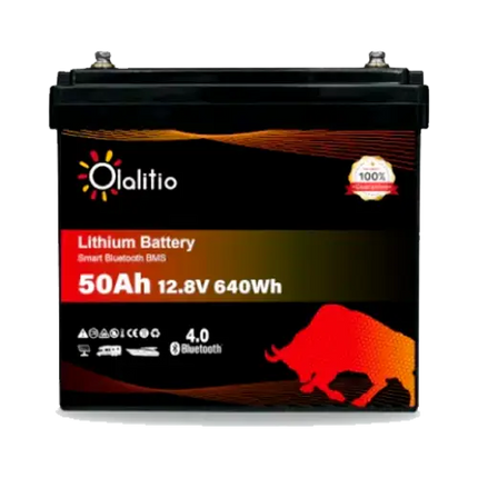 Batería Litio 12V 50Ah Olalitio OLA-12-50 Bluetooth - Baterías de Lítio