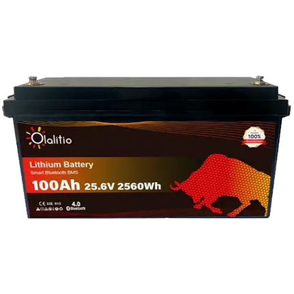 Batería Litio 24V 100Ah Olalitio OLA-24-100-P Bluetooth - Baterías de Lítio