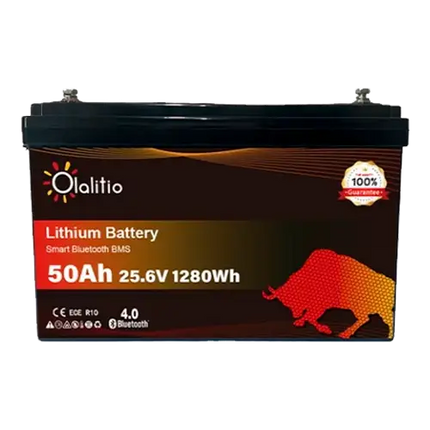Batería Litio 24V 50Ah Olalitio OLA-24-50 Bluetooth - Baterías de Lítio