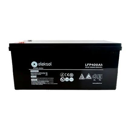 Batería Litio Eleksol 12.8V 400Ah LFP400AHBT Bluetooth - Baterías de Lítio