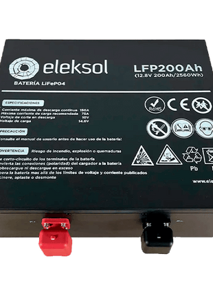 Batería Litio Eleksol LFP200BTBA 12.8V 200Ah Bajo Asiento - Tiensol