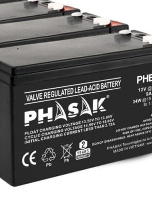 Batería Phasak PHB 1209 compatible con SAI/UPS PHASAK según especificaciones - Tiensol