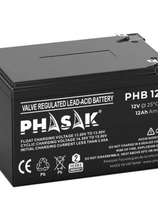 Batería Phasak PHB 1212 compatible con SAI/UPS PHASAK según especificaciones - Tiensol