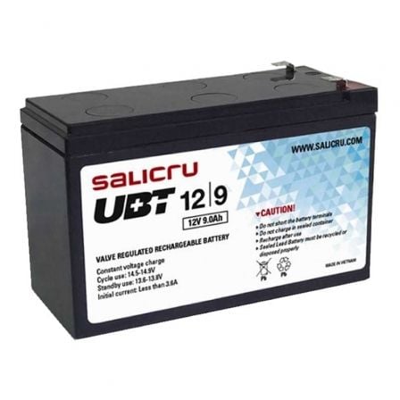 Batería Salicru UBT 12/9 compatible con SAI Salicru según especificaciones - Tiensol