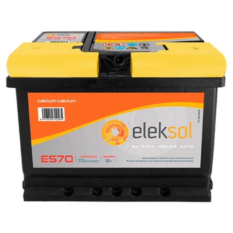 Batería Solar Eleksol ES70 12V 70Ah Sellada - Tiensol