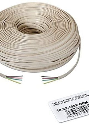 Bobina de Cable de Teléfono 4C Nanocable 10.32.1002 - OEM/ 100m/ Beige - Tiensol