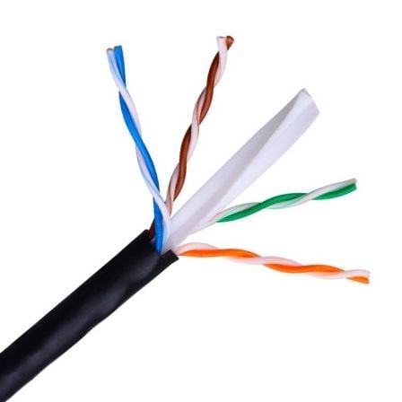 Bobina de Cable RJ45 para Exteriores UTP Aisens A135 - 0263 Cat.6/ 100m/ Impermeable/ Negro - Tiensol