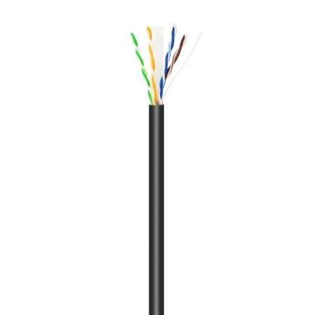 Bobina de Cable RJ45 para Exteriores UTP AWG23 Aisens A135 - 0675 Cat.6/ 100m/ Impermeable/ Negro - Tiensol