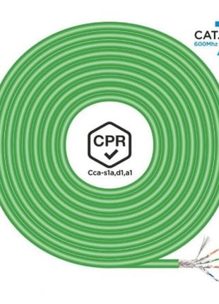 Bobina de Cable RJ45 SFTP AWG23 LSZH CPR Cca Aisens A146 - 0667 Cat.7/ 305m/ Verde - Tiensol