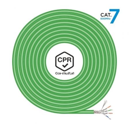 Bobina de Cable RJ45 SFTP AWG23 LSZH CPR Cca Aisens A146 - 0667 Cat.7/ 305m/ Verde - Tiensol