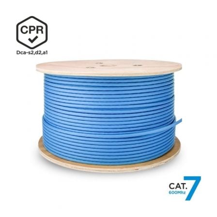 Bobina de Cable RJ45 SFTP AWG23 LSZH CPR Dca Aisens A146 - 0665 Cat.7/ 305m/ Azul - Tiensol