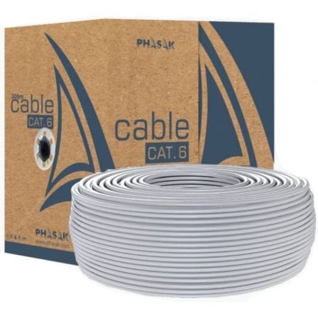 Bobina de Cable RJ45 UTP Phasak PHR 6100 Cat.6/ 100m - Tiensol