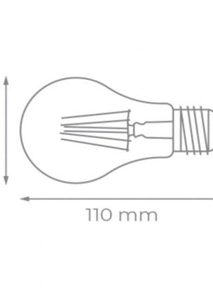 Bombilla Led Iglux FIL8C - E27 V2/ Casquillo E27/ 8W/ 720 Lúmenes/ 3000K - Tiensol