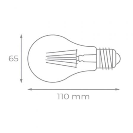 Bombilla Led Iglux FIL8C - E27 V2/ Casquillo E27/ 8W/ 720 Lúmenes/ 3000K - Tiensol