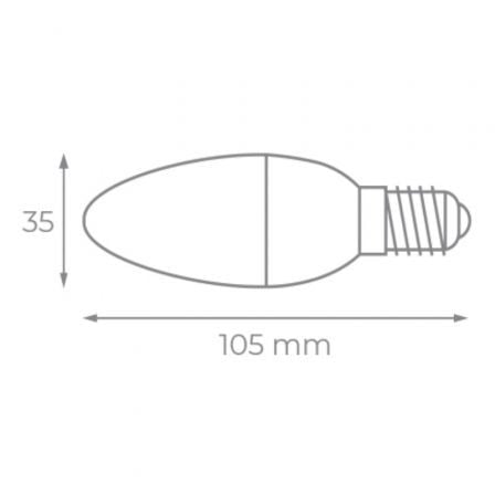 Bombilla Led Iglux XV - 0514 - F V2/ Casquillo E14/ 5W/ 450 Lúmenes/ 5500K - Tiensol