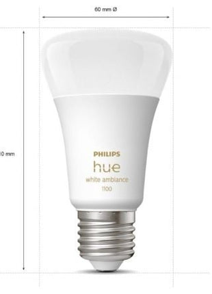 Bombilla Led Inteligente Philips Hue White Ambiance A60/ Casquillo E27/ 8W/ 1100 Lúmenes/ 2200K - 6500K/ Precisa Philips Hue Bridge - Tiensol