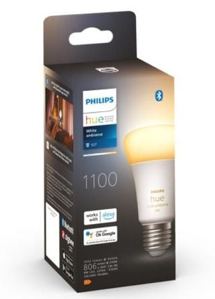 Bombilla Led Inteligente Philips Hue White Ambiance A60/ Casquillo E27/ 8W/ 1100 Lúmenes/ 2200K - 6500K/ Precisa Philips Hue Bridge - Tiensol